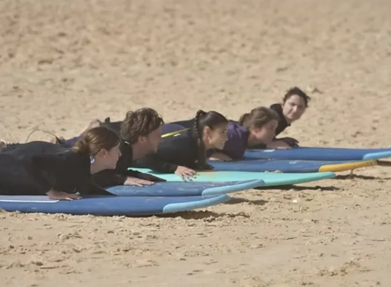 Surf school session at Ngor Island