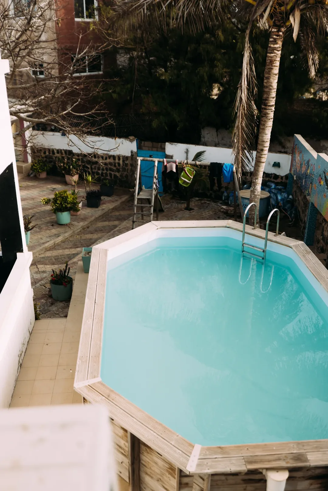 Inviting pool at Ngor Surfcamp Teranga.